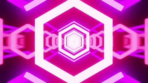 Pink Neon Tunnel Vj Loop Background Animation