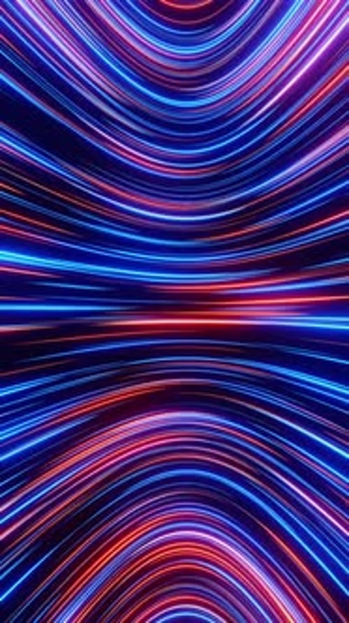 Very colorful background with lines of light in the middle. Vertical looped animation