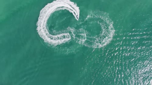 Jet Ski Making Circles In The Sea