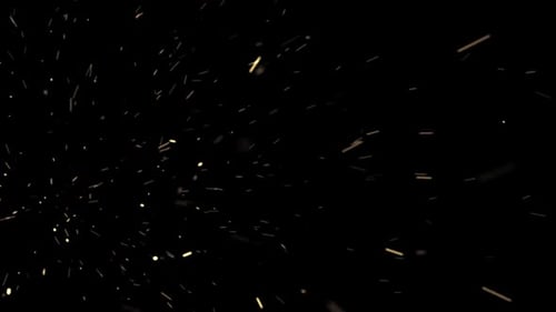 Golden Sparkling Particles Background Overlay