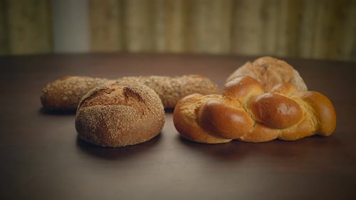 Variety of Breads on a Table