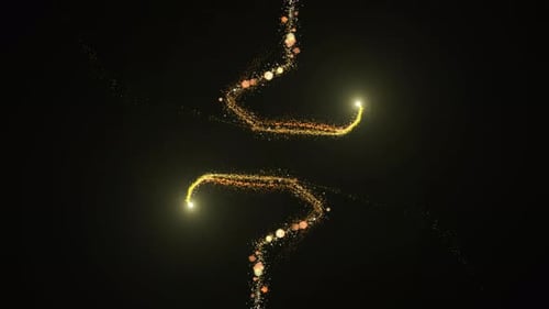 Particules scintillantes Flight Of Gold Bokeh avec canal Alpha
