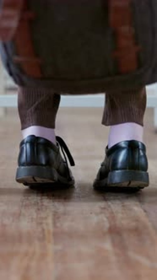 Anxiety, feet and student in high school for education, quiz stress and adhd for learning