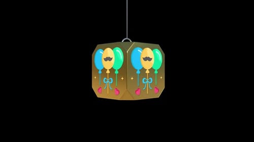 Vatertags-Luftballons Icon Alpha