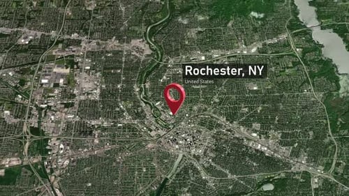 Rochester City Zoom (NY, United States) from Space to Earth