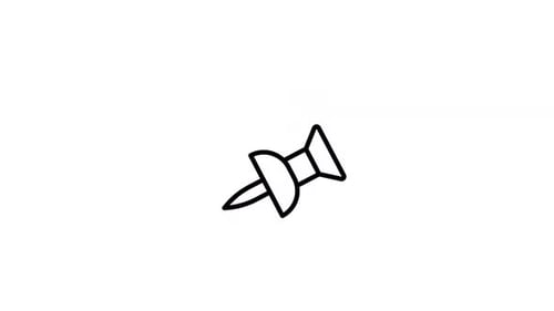 Minimalist Animated Line Art Pushpin Icon