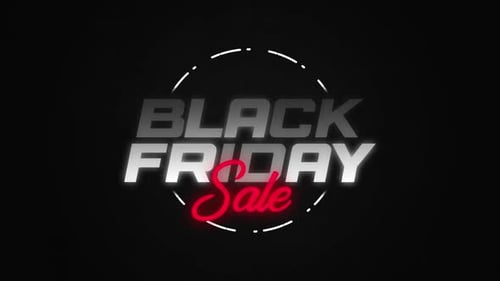 Black Friday Sale Neon Text Animation