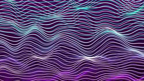 Abstract Digital Wave Lines Loop Background