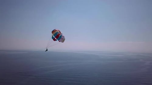 Aerial view of Parasailing