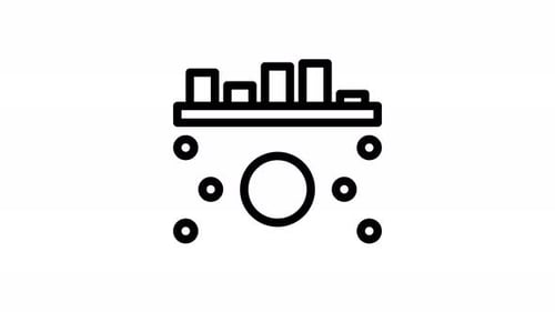Corporate Finance Data Minimalist Icon Animation