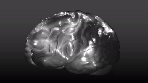 Glowing Neural Pathways in Brain Illustration
