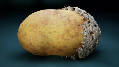 3D Animation of Realistic Mold Growing on a Potato