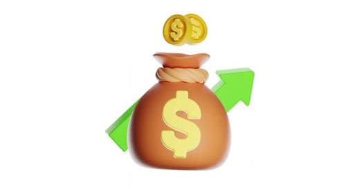 3d Icon Animation Business Growth