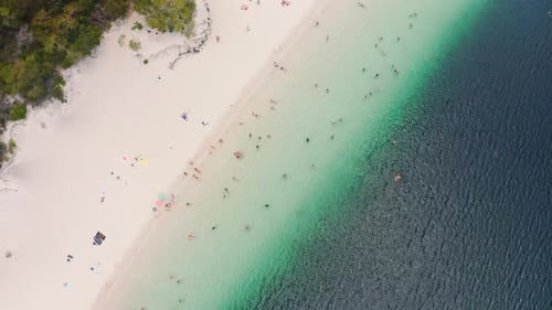 4k video footage of people at the beach