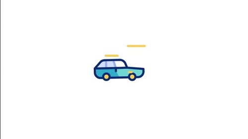 Minivan Animated Icon