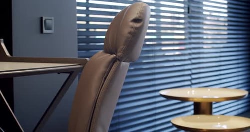 Modern Desk and Chair in Elegant Room