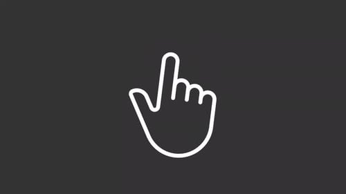 Animated Move Next White Linear Icon