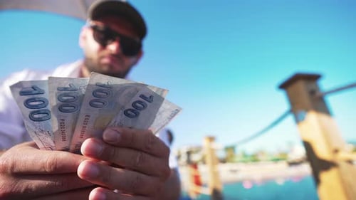 Close Up Money in Hands