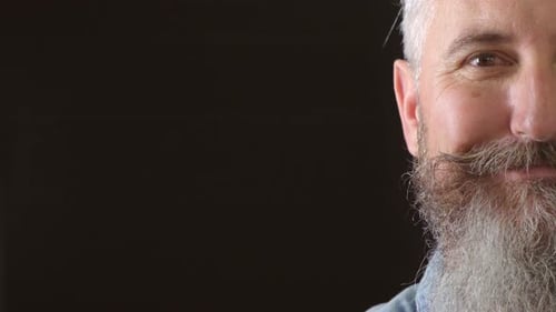 Bearded Man Close Up Portrait
