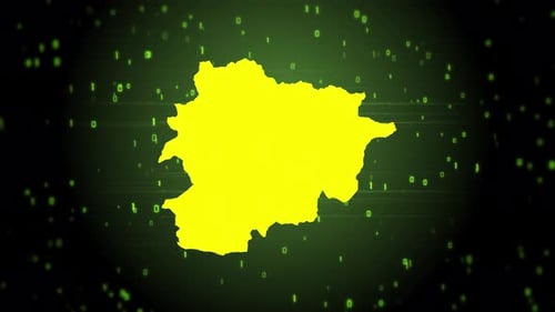 Digital Map Reveal with Futuristic Glitch Effect
