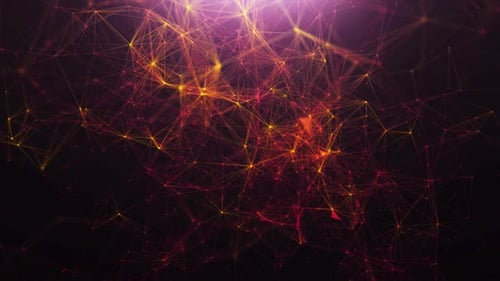 Red and Yellow Abstract Background From a Plexus