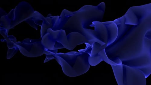 Abstract Blue Flowing Energy Wave Seamless Loop Background