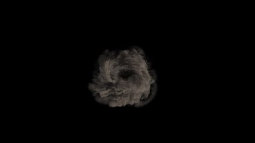Dust tornado whirlpool opens into circle