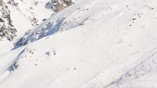 Skier Freeriding In Tetnuldi Ksi Resort