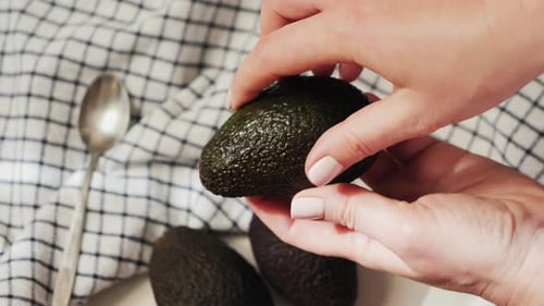 Close Up Footage of Avocado Fruit Avocado Popular As a Health Food Containing Good Fat These Fats