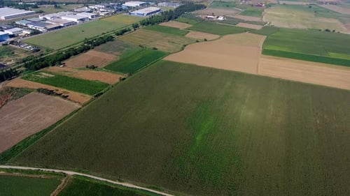 Expansive Aerial View of Vast Farmland