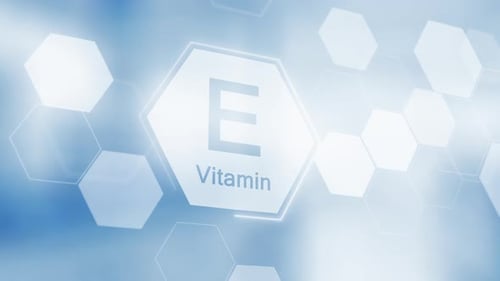 Symbol for the Vitamin E Clean Abstract Commercial Background