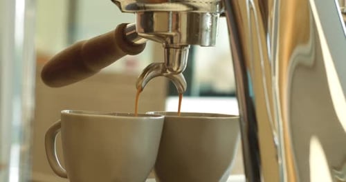 Concept Drinking Roasted Black Coffee in the Morning