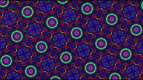 Vibrant Abstract Mandala Pattern Kaleidoscope Background