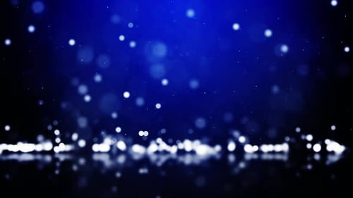 Falling Blue Particles Background Loop