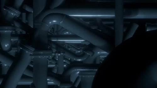 3D render, sci-fi futuristic endless background, technogenic tunnel
