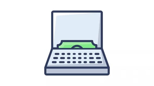 Laptop Screen Displaying Online Payment and Success Checkmark Animation