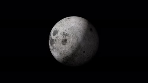 Earth satellite Moon with alpha channel overlay view from outer space 3d render. Solar system