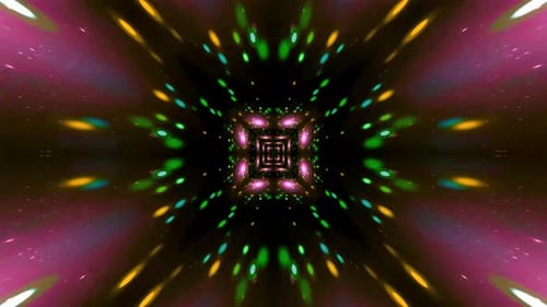 Neon Line with VJ loop tunnel background