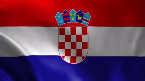 Waving Flag of Croatia Seamless Loop
