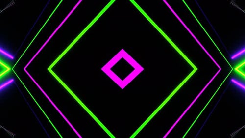 Purple And Green Neon Rays Moving Kaleidoscope Background Vj Loop In 4K