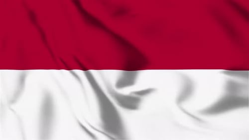 Waving Flag of Indonesia Animation
