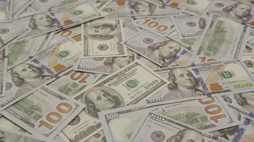 Pile of United States One Hundred Dollar Bills