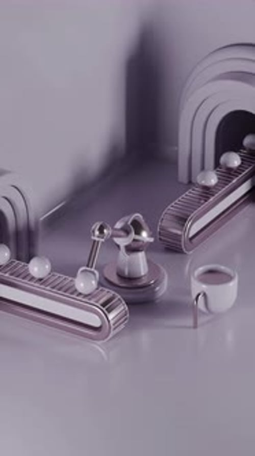 Animation d'usine satisfaisante en boucle 3D