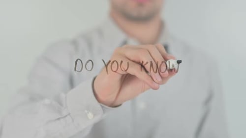 Writing Do You Know Question on Clear Screen