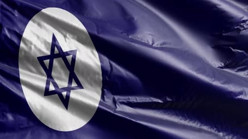 Realistic Star of David Flag Waving Seamless Loop