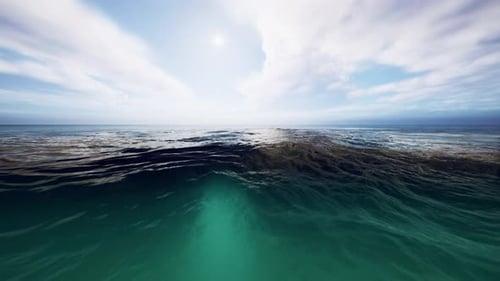 Expansive Ocean View Under Midday Sun