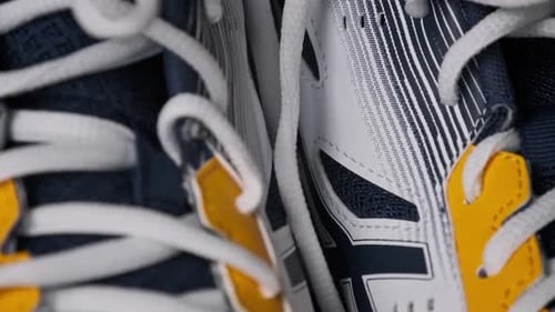 Macro Shot of Stylish Athletic Shoes