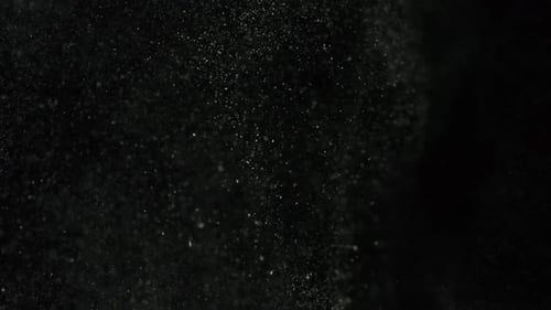 Realistic Dust Particles Floating on Black Background