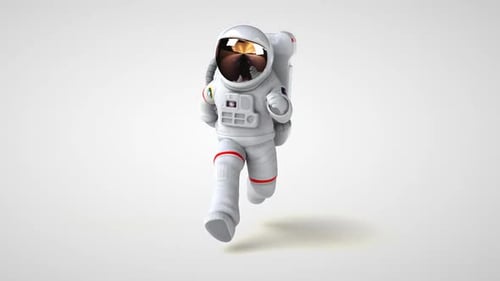 Lustiger Cartoon-Astronaut