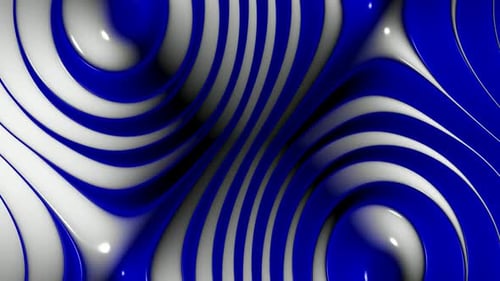 Background with Blue and White Waves of Plasma, Unique Design, Exclusive, Reflection, 3D Render